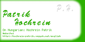 patrik hochrein business card